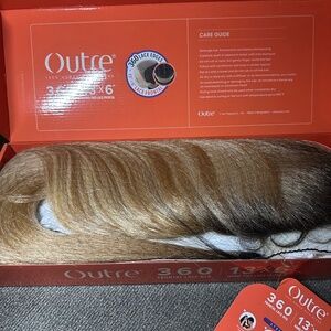 NIB, Outre human hair blend lace frontal wig, Sunniva, DR4/golden honey blonde